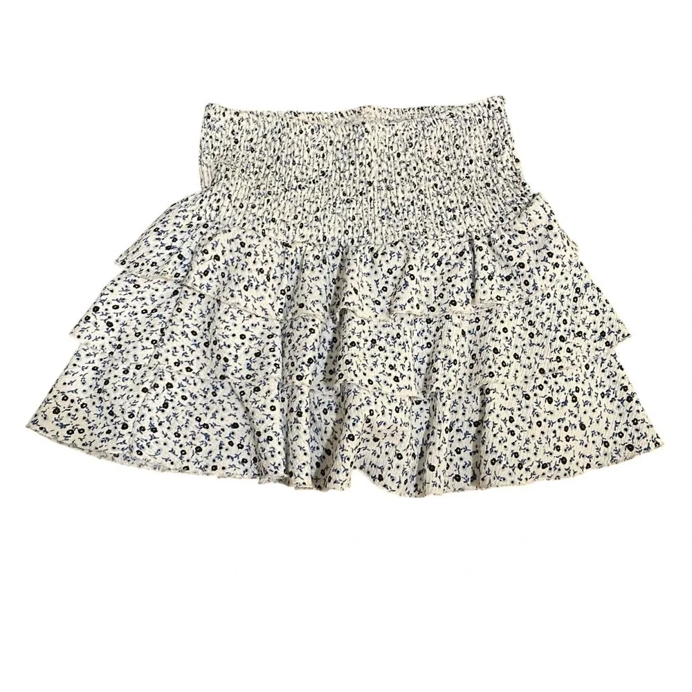 Zara Kids Ditzy Floral Ruffle Skort Size 10‎ Skirt Shorts Boho Cottagecore White